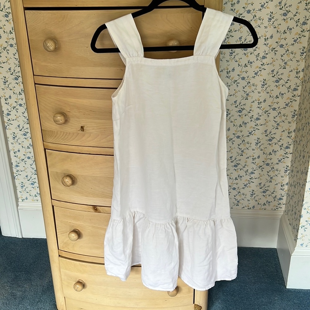 White linen dress